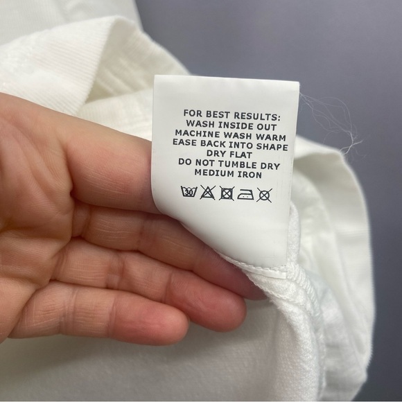 Beaumont Organic White Lightweight Corduroy Button Front Boxy Jacket Size Medium - Picture 7 of 8